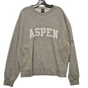 Roots Athletics Aspen Sweatshirt Mens Large Gray Crewneck Made in Canada JT4